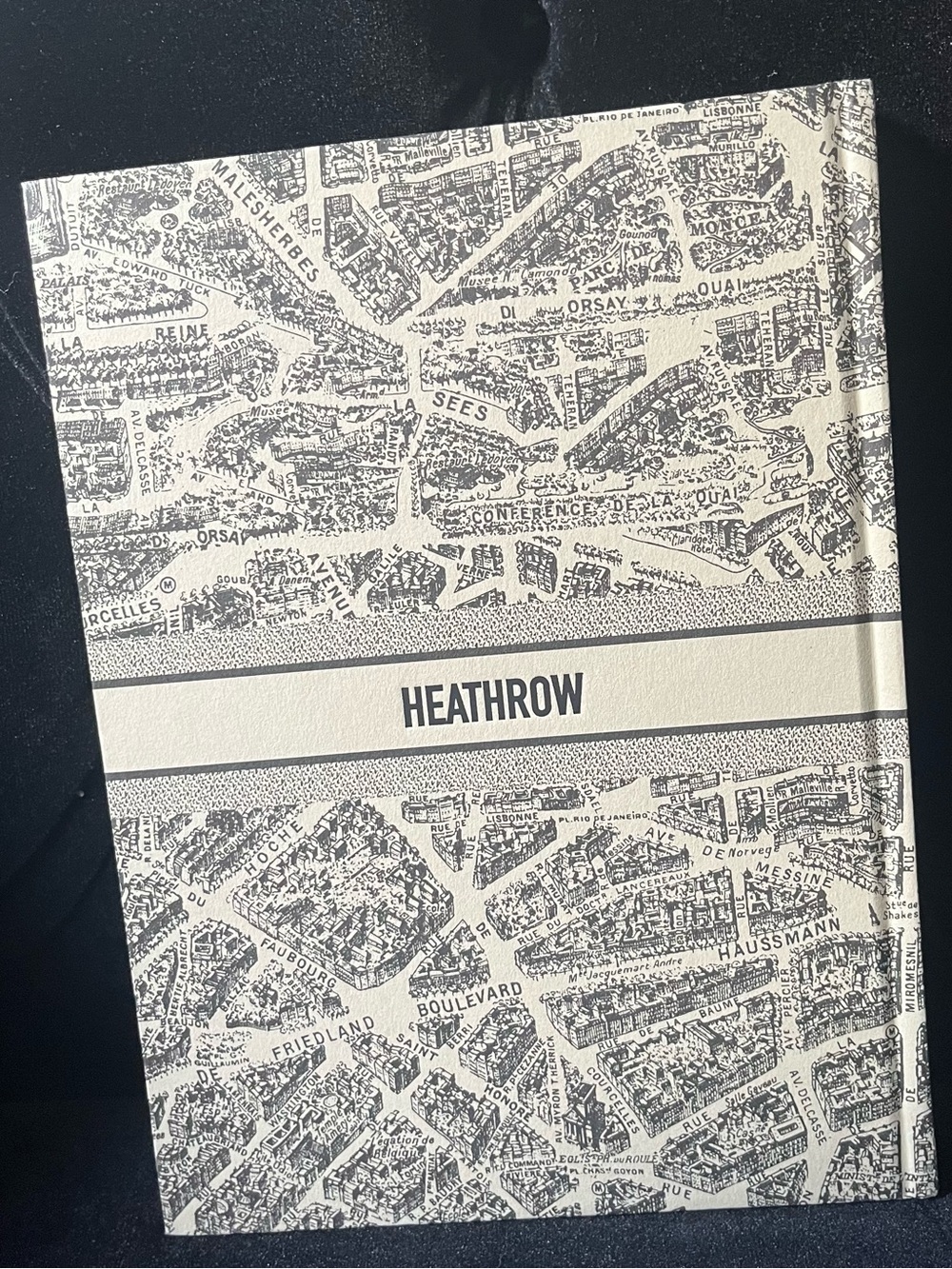 Christian Dior Cream and Black Map Notebook